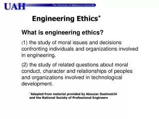What is engineering ethics?