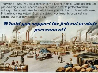 Would you support the federal or state government?