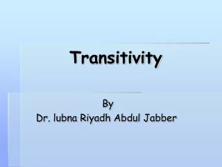 Transitivity