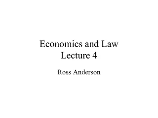 Economics and Law Lecture 4