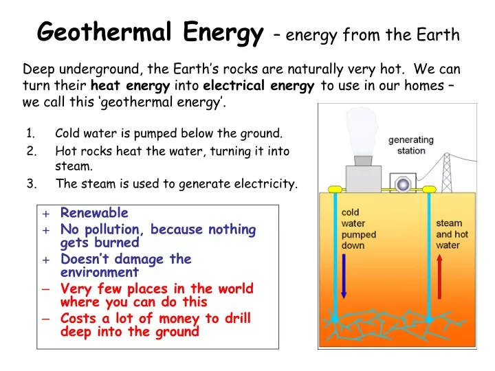 geothermal energy energy from the earth