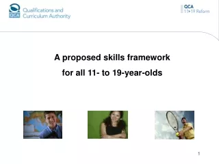 A proposed skills framework for all 11- to 19-year-olds