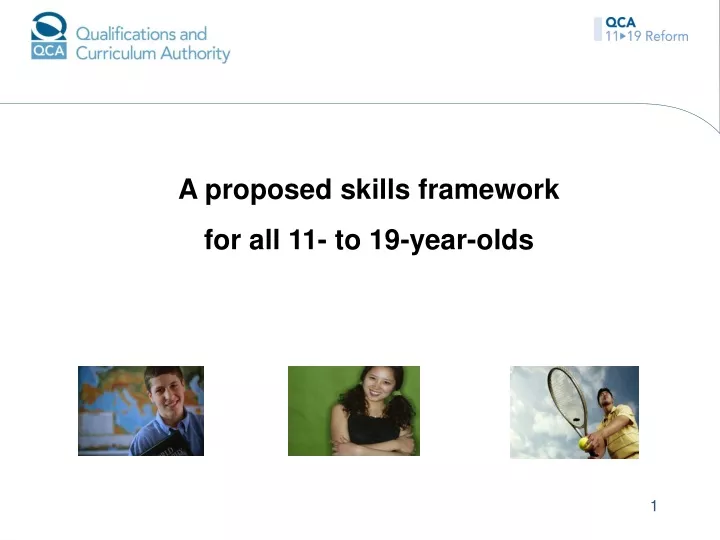 a proposed skills framework for all 11 to 19 year
