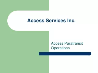 Access Services Inc.