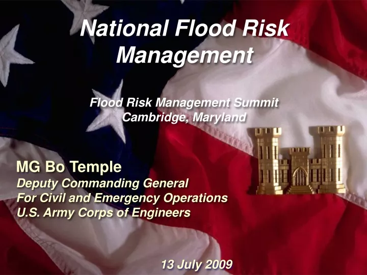 national flood risk management flood risk