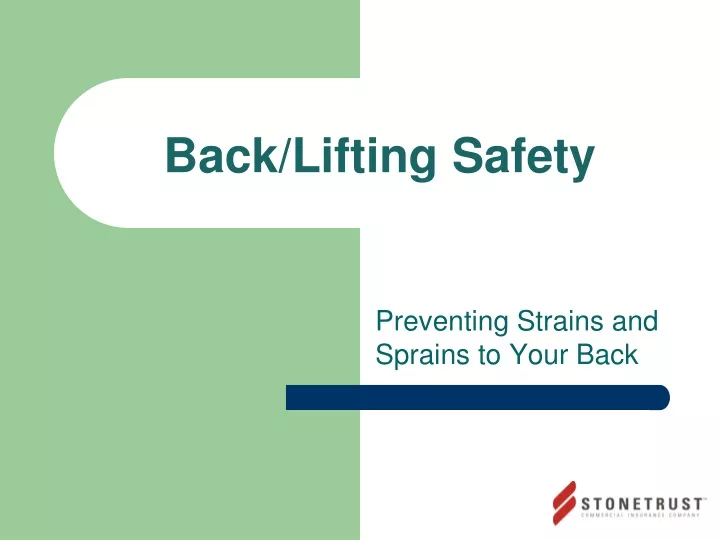back lifting safety