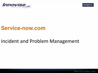 Service-now Incident and Problem Management