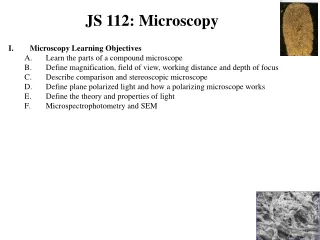 JS 112: Microscopy