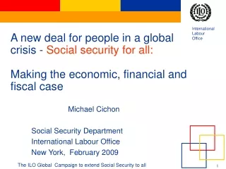 Michael Cichon 	Social Security Department   	International Labour Office
