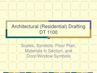 Architectural (Residential) Drafting DT 1100