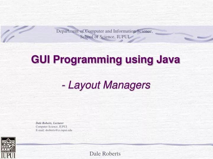 gui programming using java layout managers