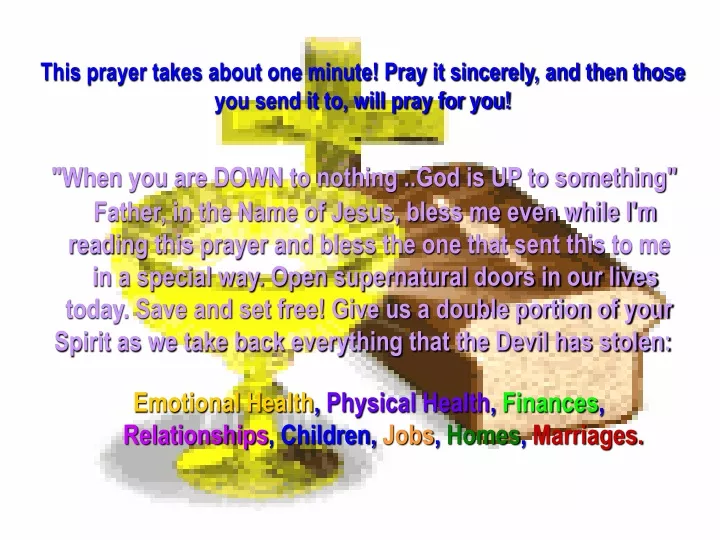 this prayer takes about one minute pray