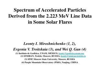 Spectrum of Accelerated Particles  Derived from the 2.223 MeV Line Data  in Some Solar Flares