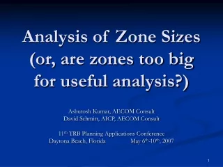 Analysis of Zone Sizes (or, are zones too big for useful analysis?)