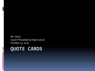 Quote cards