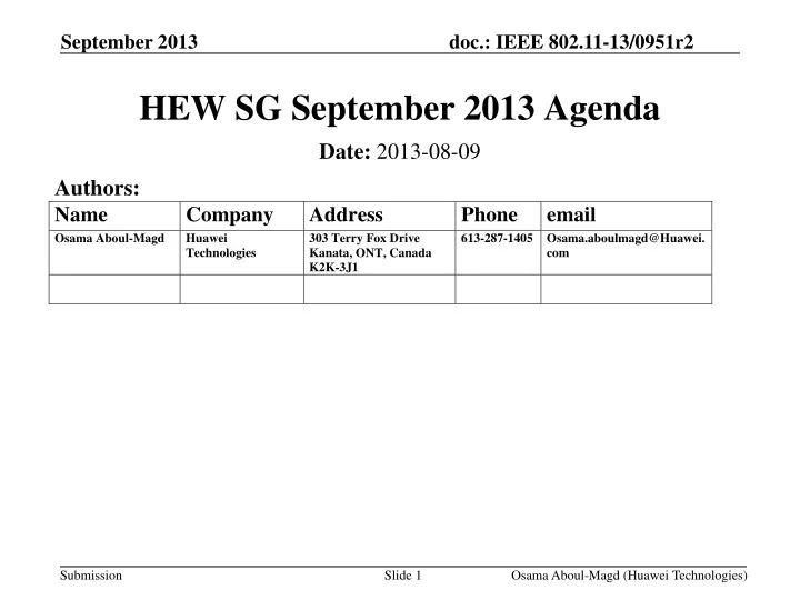hew sg september 2013 agenda