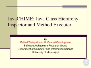 JavaCHIME: Java Class Hierarchy Inspector and Method Executer