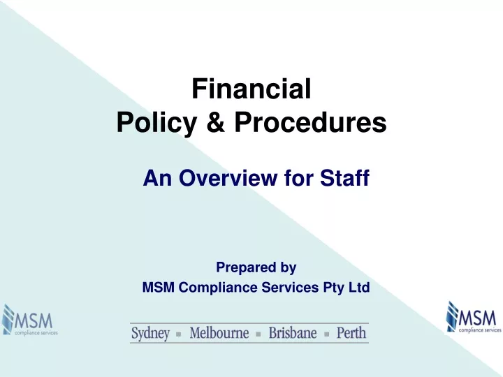 financial policy procedures