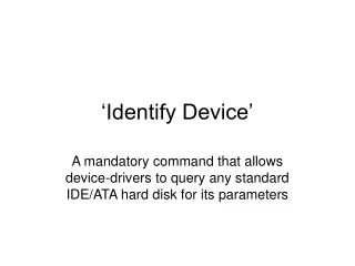 ‘Identify Device’