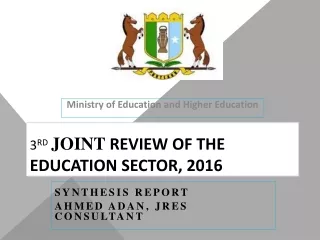 3 r d Joint  Review of the Education Sector, 2016