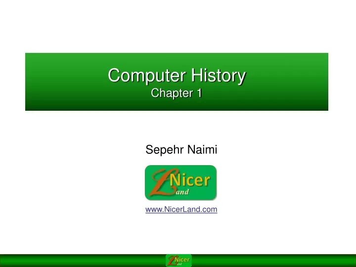 computer history chapter 1