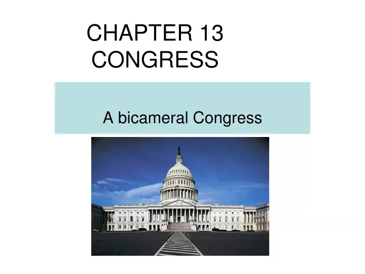 chapter 13 congress