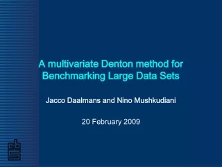 A multivariate Denton method for Benchmarking Large Data Sets