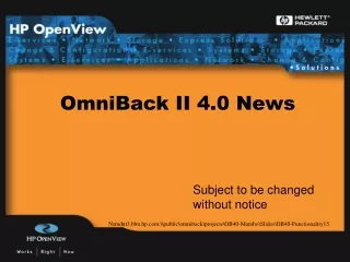 OmniBack II 4.0 News