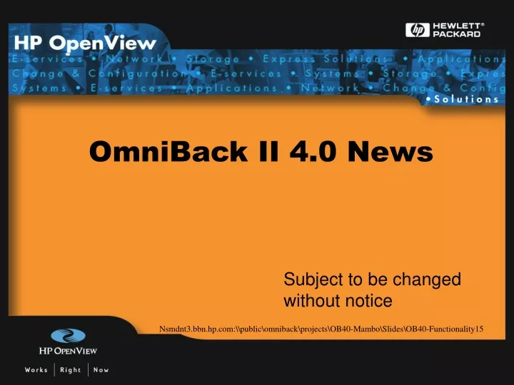 omniback ii 4 0 news