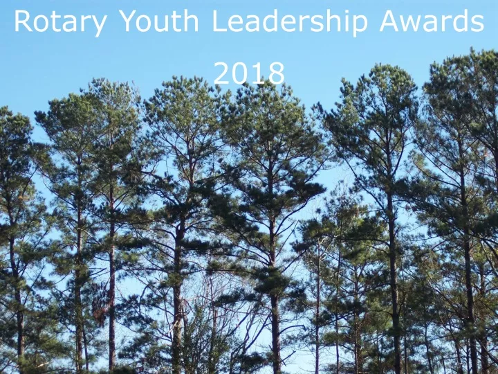 rotary youth leadership awards 2018