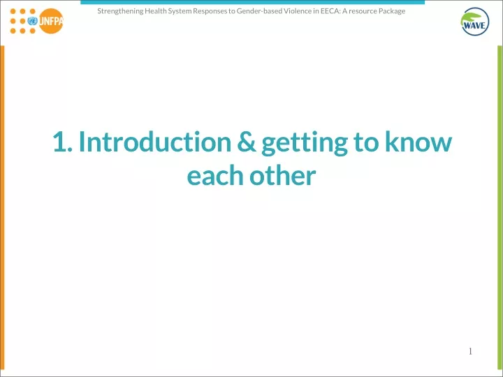 1 introduction getting to know each other