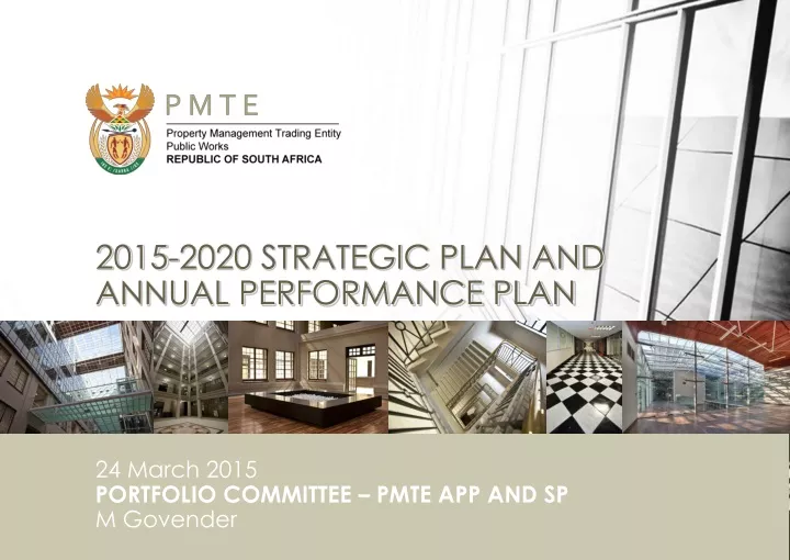 2015 2020 strategic plan and annual performance plan