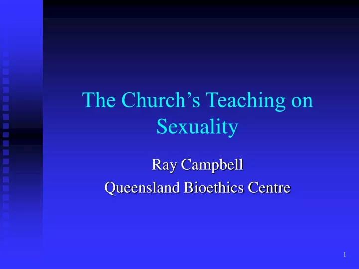 the church s teaching on sexuality