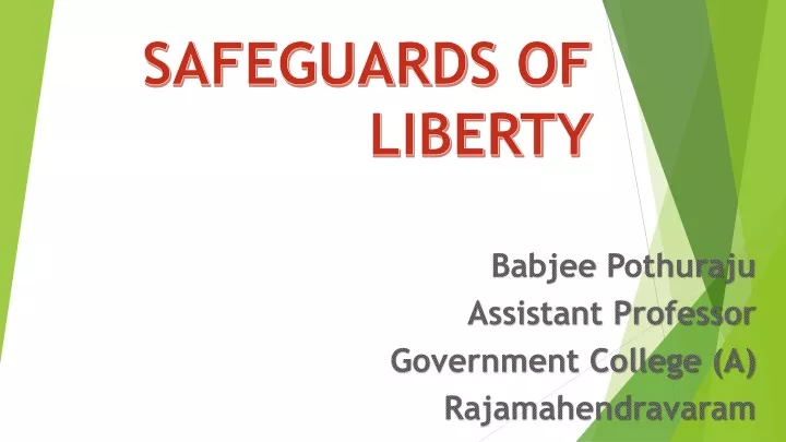 safeguards of liberty