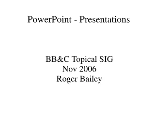 PowerPoint - Presentations