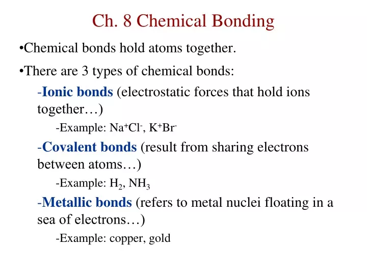 ch 8 chemical bonding
