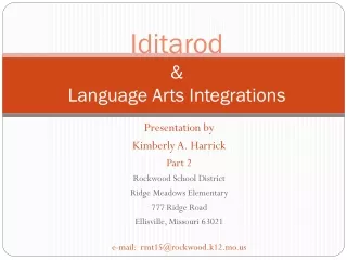 Iditarod  &amp; Language Arts Integrations