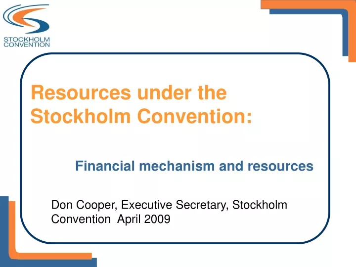 resources under the stockholm convention