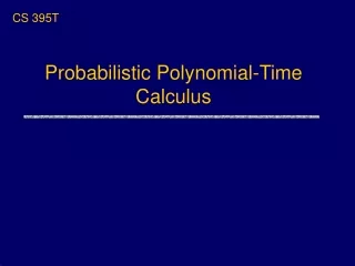 Probabilistic Polynomial-Time Calculus