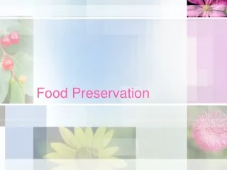 Food Preservation