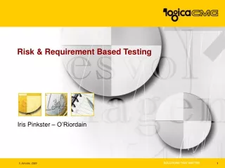 Risk &amp; Requirement Based Testing