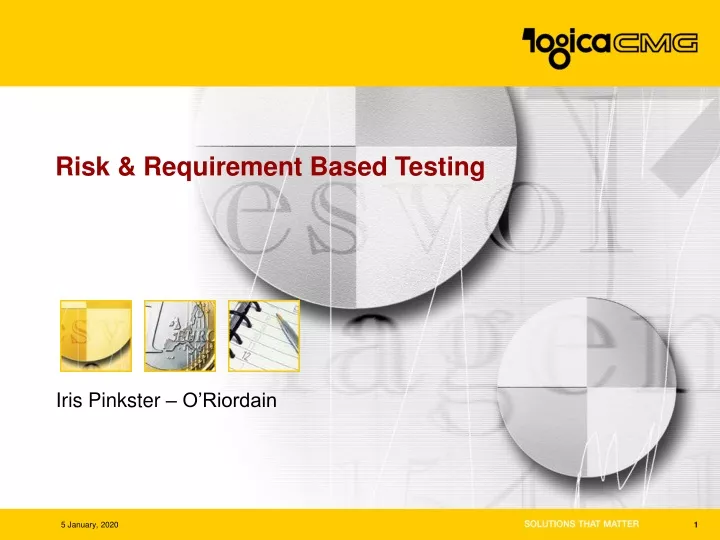 risk requirement based testing
