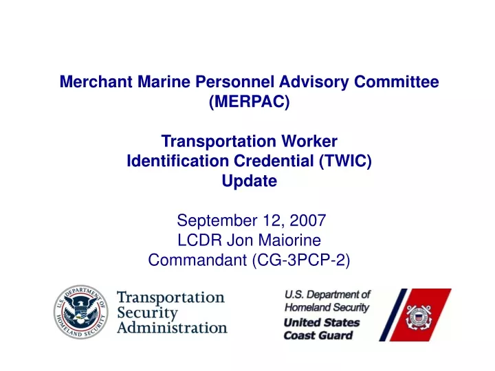 merchant marine personnel advisory committee