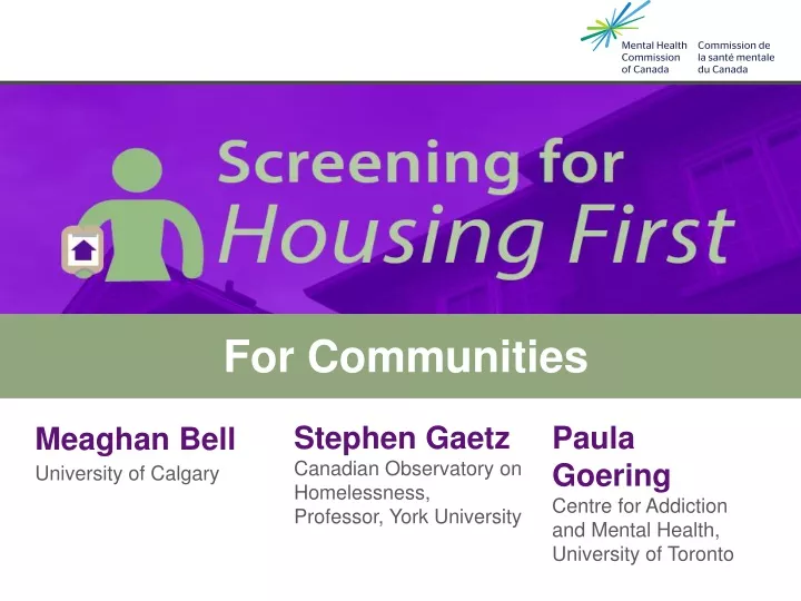 housing first screening tools