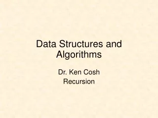 Data Structures and Algorithms