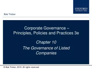 Corporate Governance –  Principles, Policies and Practices 3e