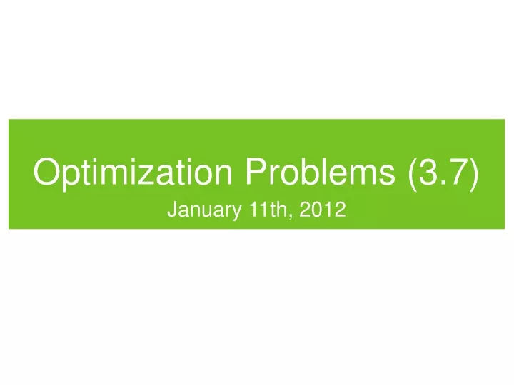 optimization problems 3 7