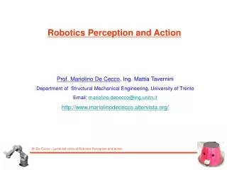 Robotics Perception and Action
