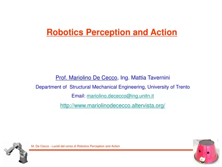 robotics perception and action