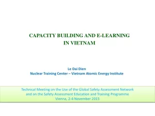 CAPACITY BUILDING AND E-LEARNING IN VIETNAM